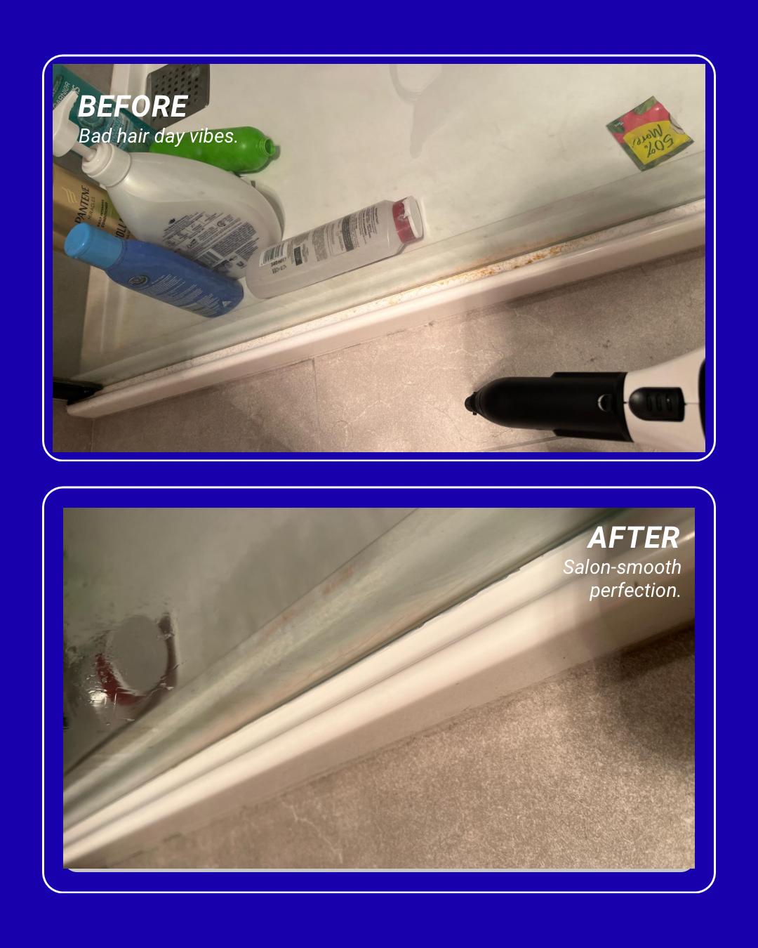 Sink drain before and after